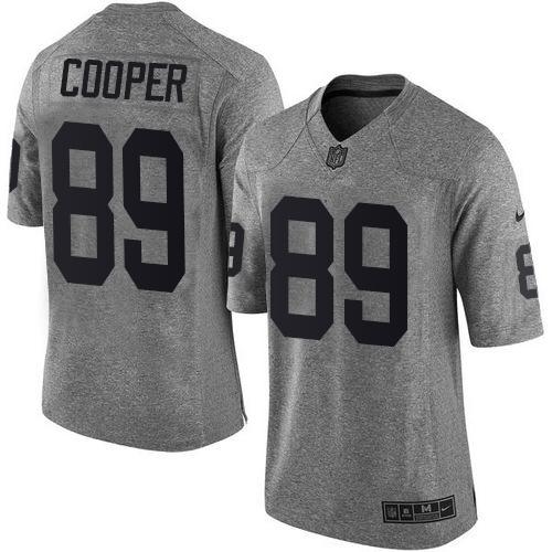 Nike Raiders #89 Amari Cooper Gray Men's Stitched NFL Limited Gridiron Gray Jersey